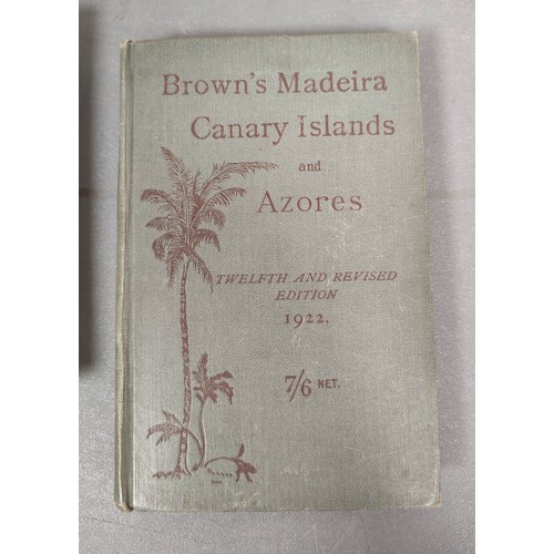 23 - BROWN A. SAMLER.  Brown's Madeira, Canary Islands & Azores. Maps, diags. & adverts. Orig. gr... 