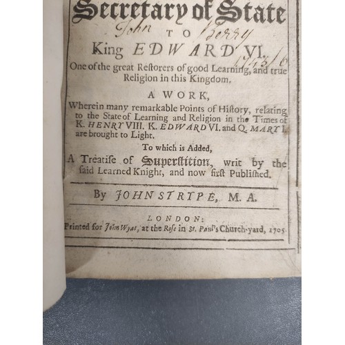 26 - STRYPE JOHN.  The Life of the Learned Sir John Cheke ... Secretary of State to King Edward... 