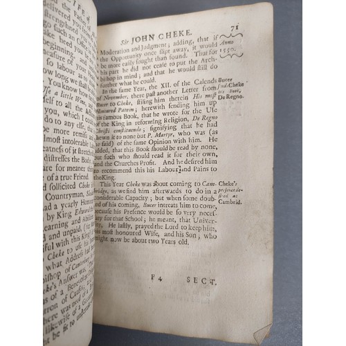 26 - STRYPE JOHN.  The Life of the Learned Sir John Cheke ... Secretary of State to King Edward... 