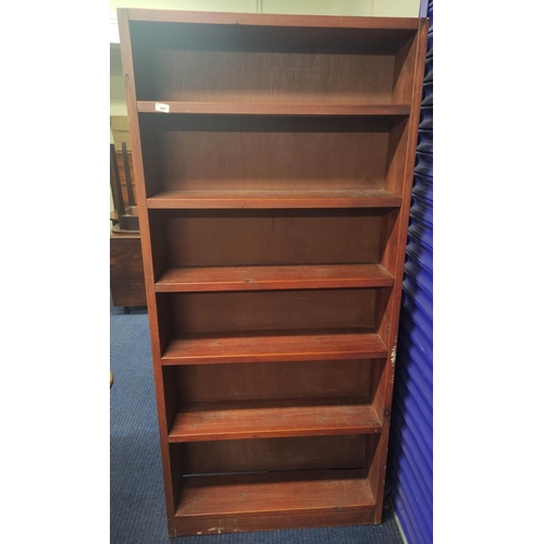 507 - Large pine bookcase.