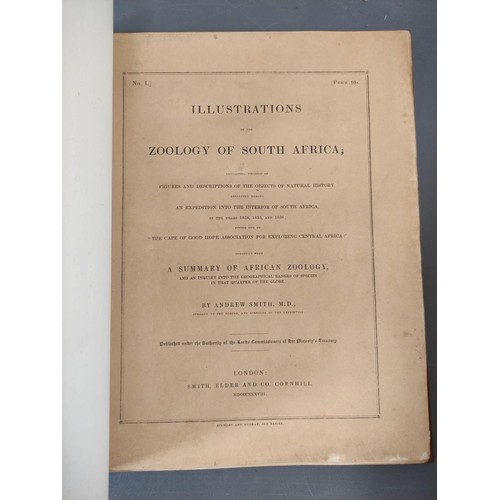 54 - SMITH ANDREW.  Illustrations of the Zoology of South Africa. Parts I & II bound in one vol. 20 g... 