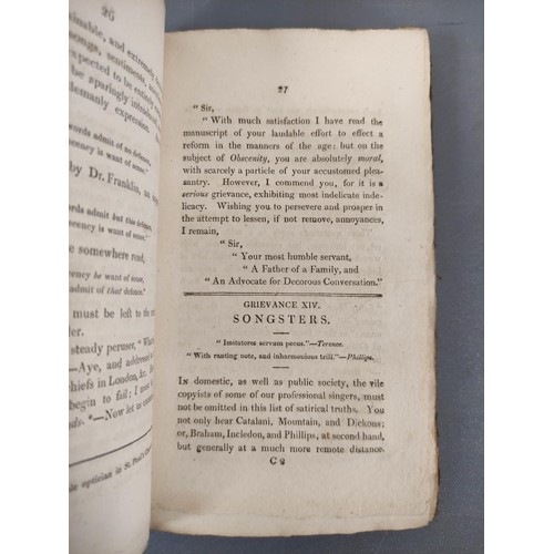 63 - (CRUIKSHANK GEORGE).  Metropolitan Grievances or a Serio-Comic Glance at Minor Mischiefs in London a... 