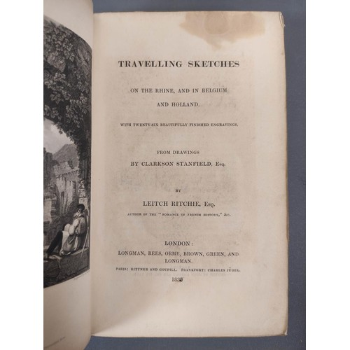 65 - BROCKEDON WILLIAM.  Road-Book from London to Naples. Eng. frontis., title, maps (2 fldg.) &... 