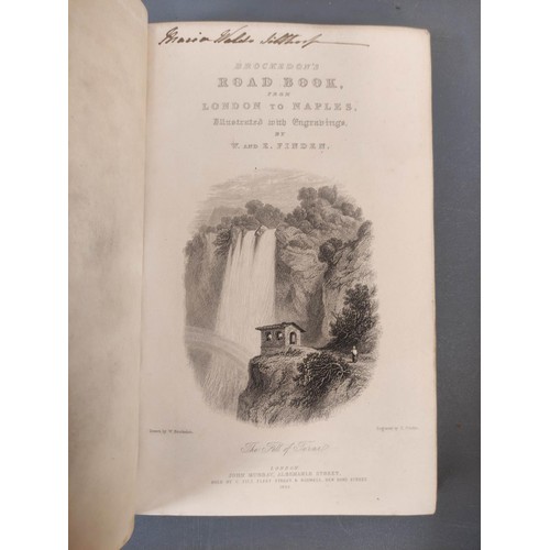 65 - BROCKEDON WILLIAM.  Road-Book from London to Naples. Eng. frontis., title, maps (2 fldg.) &... 