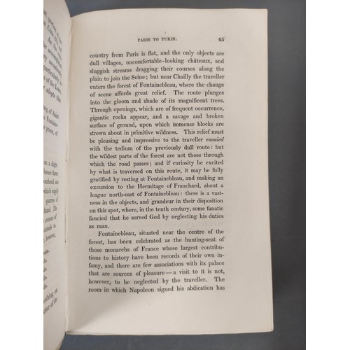 65 - BROCKEDON WILLIAM.  Road-Book from London to Naples. Eng. frontis., title, maps (2 fldg.) &... 