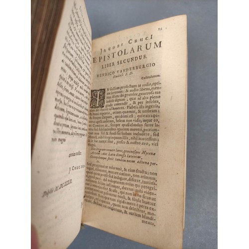 67 - CRUCIUS JACOB.  Mercurius Batavus Sive Epistolarum Opus. Eng. port. frontis. & eng. title. ... 