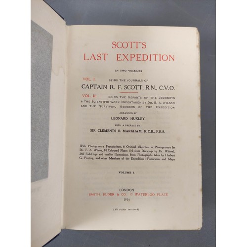 81 - SCOTT CAPT. R. F.  Scott's Last Expedition. 2 vols. Illus. & fldg. & other maps. O... 