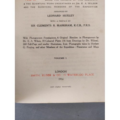 81 - SCOTT CAPT. R. F.  Scott's Last Expedition. 2 vols. Illus. & fldg. & other maps. O... 