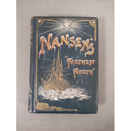 83 - NANSEN FRIDTJOF.  Farthest North. 2 vols. Col. frontis & many illus. Orig. pict. cloth... 