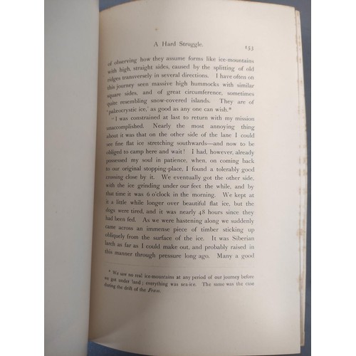 84 - NANSEN FRIDTJOF.  Farthest North. 2 vols. Col. plates & other illus. Orig. green ... 