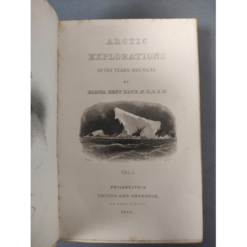 87 - KANE ELISHA KENT.  Arctic Explorations, The Second Grinnell Expedition in Search of Sir Jo... 