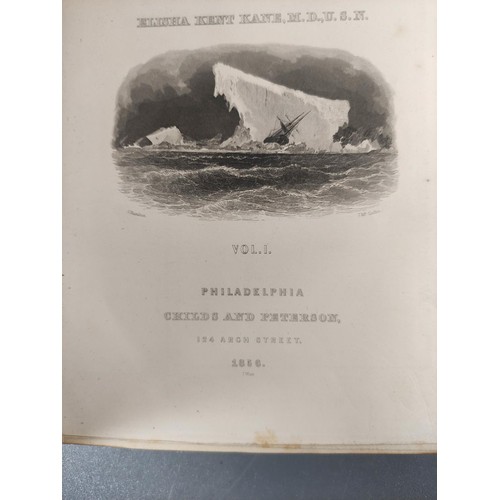 87 - KANE ELISHA KENT.  Arctic Explorations, The Second Grinnell Expedition in Search of Sir Jo... 