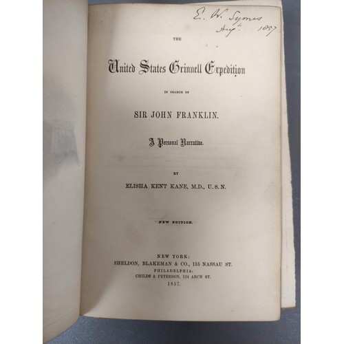 88 - KANE ELISHA KENT. The United States Grinnell Expedition in Search of Sir John Franklin, A Personal N... 