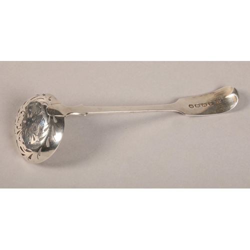 203 - Silver sugar sifter ladle hallmarked Exeter 1873 James & Josiah Williams 