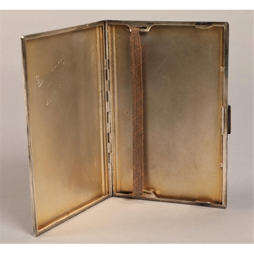 207 - Silver cigarette case, 195g