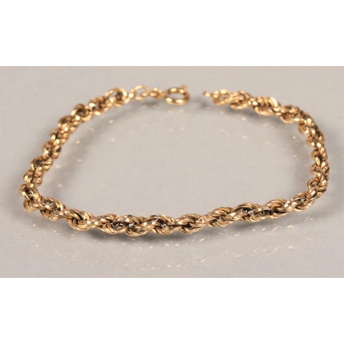 89 - Yellow gold twist bracelet, 4 grams