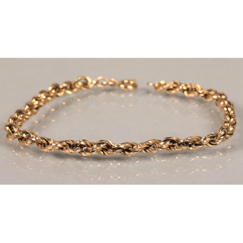 89 - Yellow gold twist bracelet, 4 grams