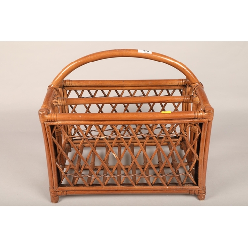 470 - Vintage cane magazine rack