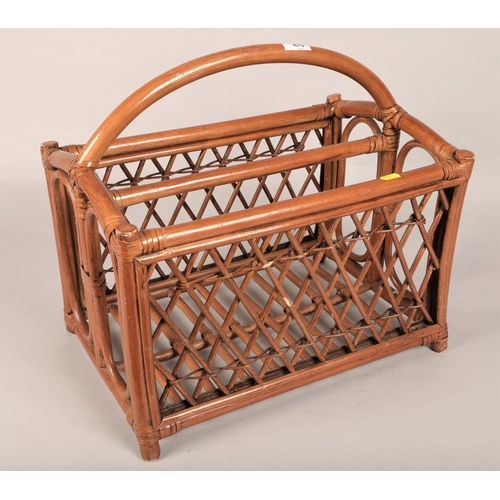 470 - Vintage cane magazine rack