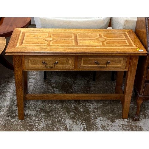 550 - Hardwood hall table with two fitted drawers