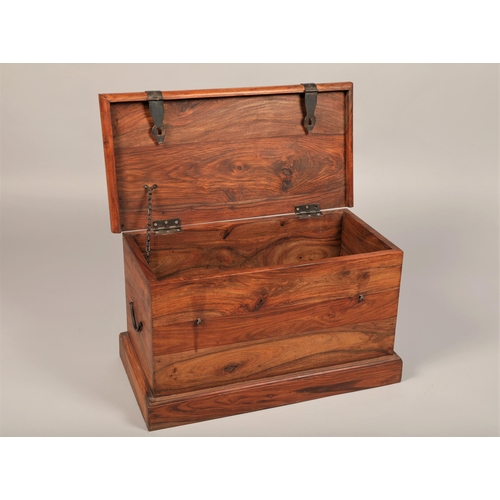 471 - Small oak blanket box 36cm h x 61cm w x 31c, d