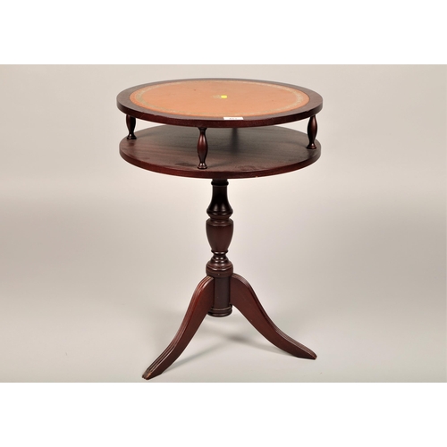 483 - Mahogany gilt embossed wine table 61cm h