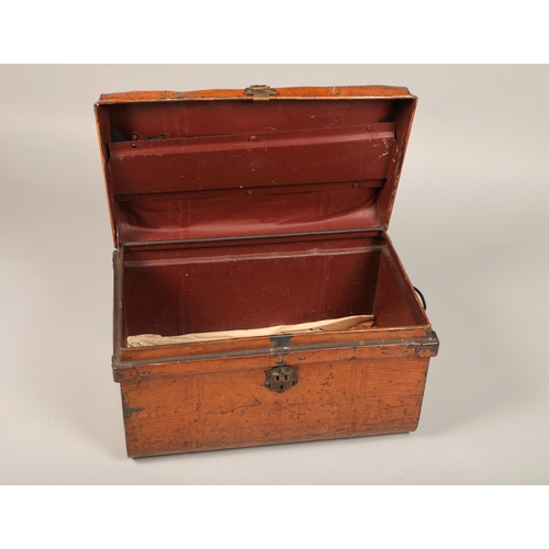 497 - Wood effect metal trunk