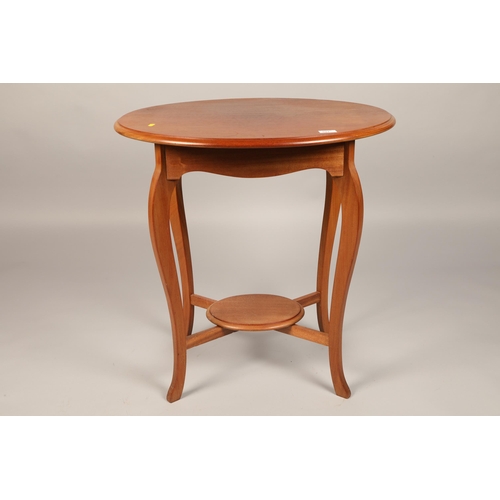 527 - Oval mahogany side table 74cm h