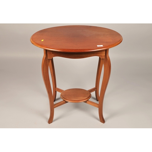 527 - Oval mahogany side table 74cm h