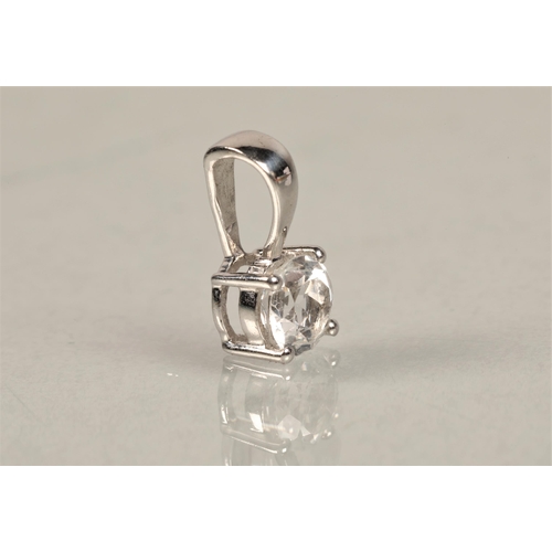 113 - Ladies sterling silver Diamond pendant 0.5 carat