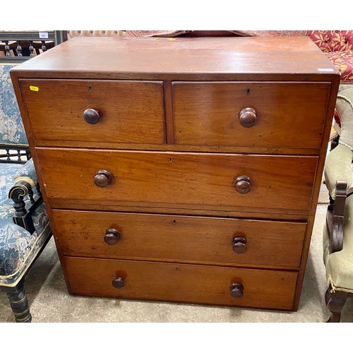 556 - Two over three mahogany chest of drawers