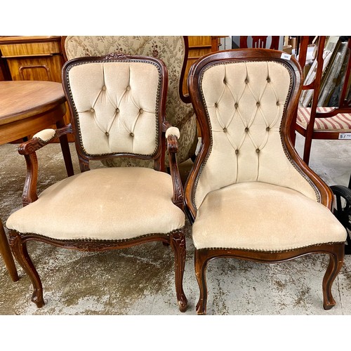 569 - Ladies & Gents lounge chairs