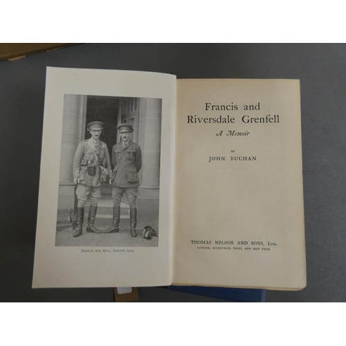 197 - BUCHAN JOHN.  Francis & Riversdale Grenfell, A Memoir. Illus. Orig. dark cloth. 1st ed... 