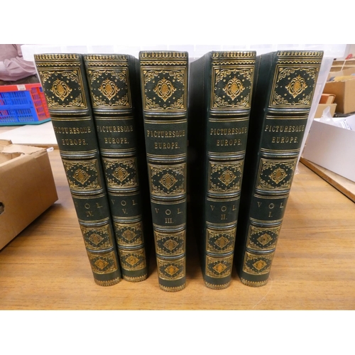 223 - CASSELL, PETTER, GALPIN & CO. (Pubs).  Picturesque Europe. 5 vols. Very many eng. plat... 