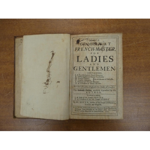 235 - BOYER MR. The Compleat French-Master for Ladies and Gentlemen. Grammar, vocabulary & engrav... 