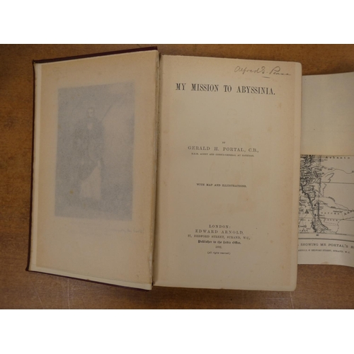 241 - PORTAL GERALD H.  My Mission to Abyssinia. Frontis, plates & fldg. map as called for. Orig. maro... 