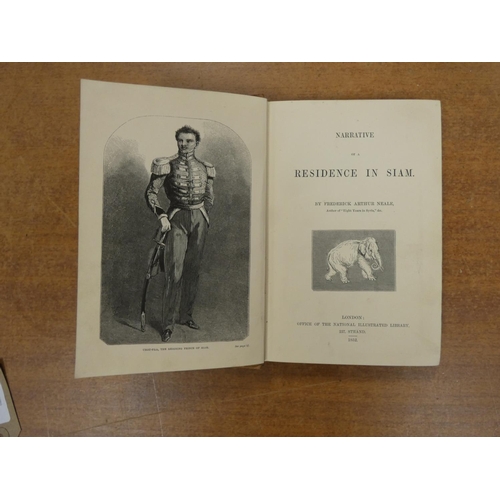 243 - NEALE FREDERICK ARTHUR.  Narrative of a Residence in Siam. Eng. frontis, title vignette, m... 