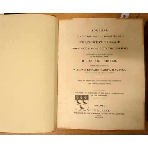 90 - PARRY WILLIAM EDWARD.  Journal of a Voyage for the Discovery of a North-West Passage from the Atlant... 