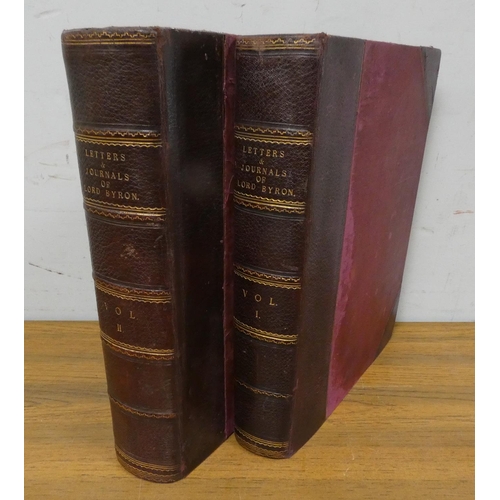 100 - MOORE THOMAS.  Letters & Journals of Lord Byron with Notices of HIs Life. 2 vols. Eng.... 