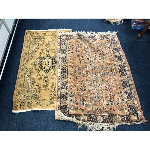 854 - Two foliate rugs, larger, 160 x 116cm