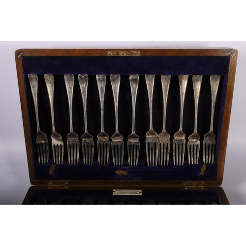 6 - Cased set of twelve fish knives and forks retailed by Mackay & Chisholm