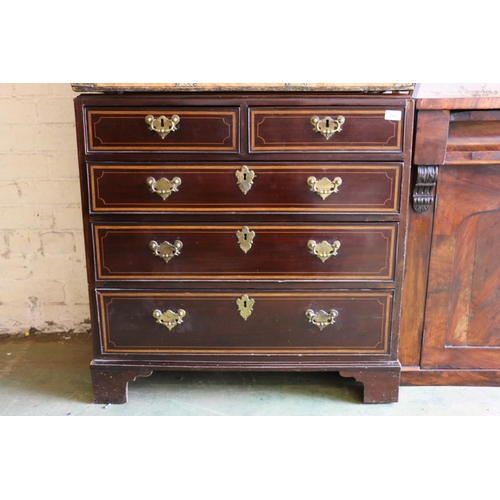 759 - Edwardian inlaid chest of drawers, 82cm.