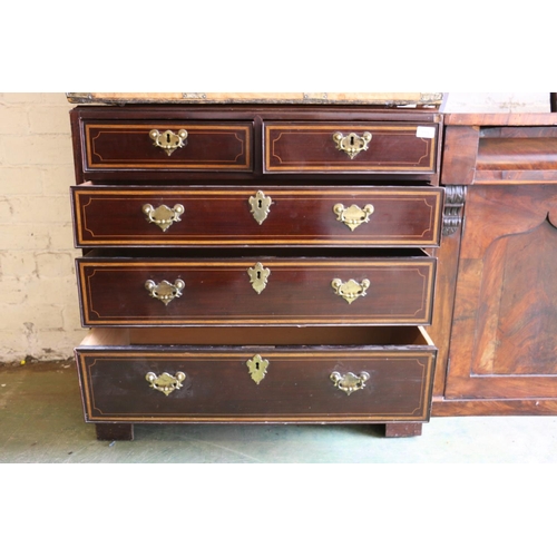 759 - Edwardian inlaid chest of drawers, 82cm.