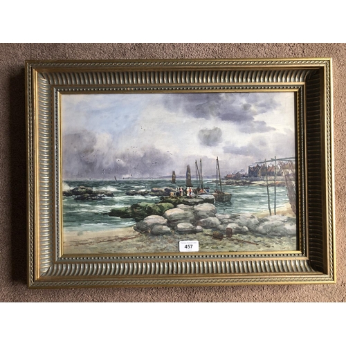 457 - C M WILLIAMS (JOHN HAMILTON GLASS), Haddock Boats Buckie, watercolour, signed lower right, 32cm x 46... 