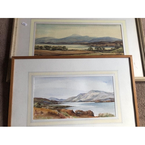 460 - JOHN G MATHIESON, Loch Ard, watercolour, signed lower left, 19cm x 44cm and another of Loch Lomond. ... 