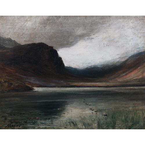 290 - JOHN MACWHIRTER RA HRSA RI RE (Scottish 1839-1911) Loch Dhu Oil on canvas, signed lower left 'MacW',... 