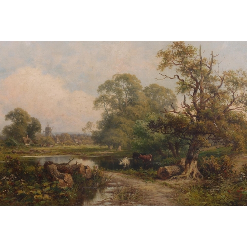 291 - HENRY H PARKER (British 1858-1930) Near Faringdon Oil on canvas, signed lower right, 38cm x 66cm, fr... 