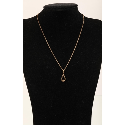 60 - 9ct yellow gold pendant with diamond on 9ct yellow gold chain with 9ct gold bracelet (with diamond).