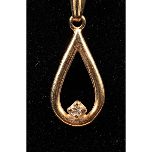 60 - 9ct yellow gold pendant with diamond on 9ct yellow gold chain with 9ct gold bracelet (with diamond).