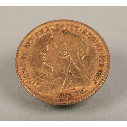 82 - Victorian Gold half-sovereign(Old Head), 1899.